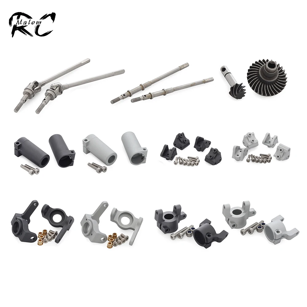 

30T 8T Bevel Gear Drive Shaft Steering Knuckle Carrier Link Mounts for 1/10 RC Crawler Axial SCX10 II AR44 Axle Fimonda Upgrade