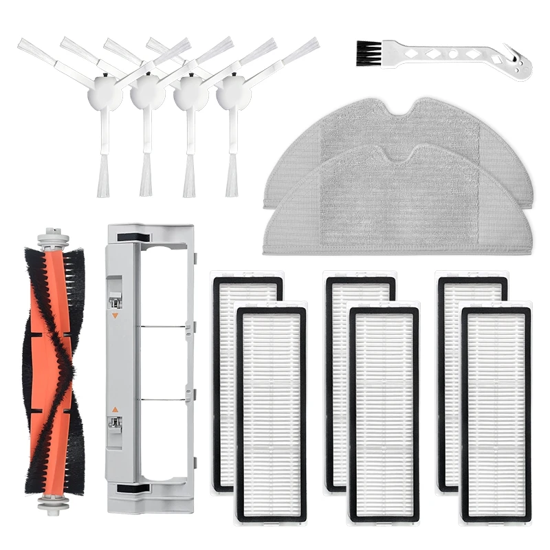 

Аксессуары для робота-пылесоса Xiaomi Mi 1C, невидимые настенные боковые щетки, вращающийся втулка, фильтр для швабры, 15 комплектов