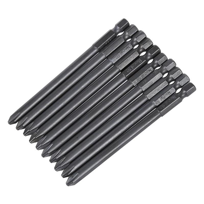 

5Mm Diameter 100Mm Long PH2 Screwdriver Bits 10 Pcs NEW