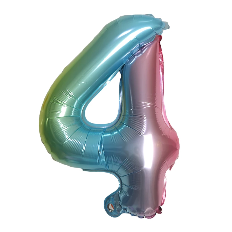 LINVIERLOVE Радужная фольга для дня рождения воздушный шар 16 дюймов 32 дюйма 0-9 номер