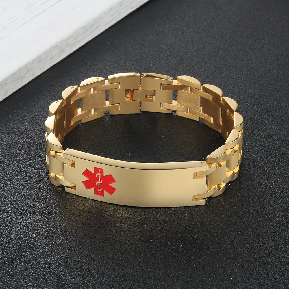 Индивидуальный медицинский браслет из нержавеющей стали 316L персонализированная