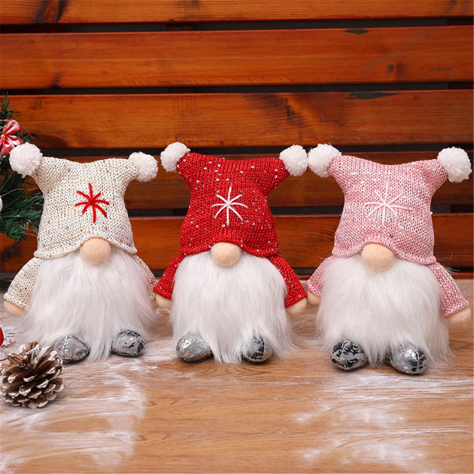 

Santa Rudolph Doll Cloth Birthday Present For Home Christmas Holiday Decoration Faceless Doll Decorations Room Desktop Standing