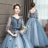 stock cheap quinceanera dresses 2021 tiered ruffles flower formal prom dress ball gown sweet 16 dress robe de soiree