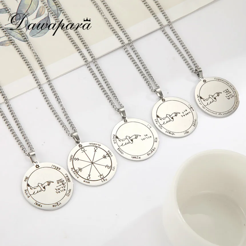 Колье с подвеской в виде пентакли Луны Dawapara прочный защитный амулет