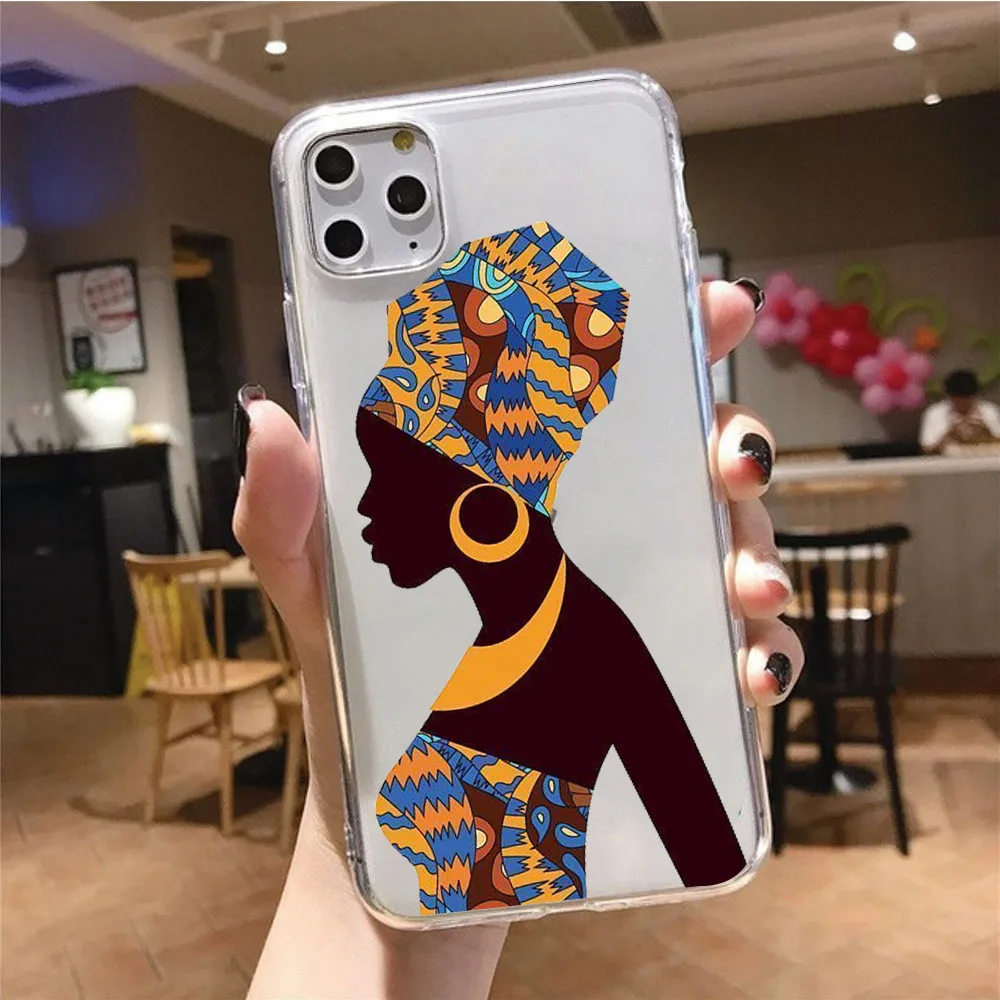 Cartoon South Africa Woman Phone Case For iphone 14 13 Pro Max 12mini 12 11 ProMax XS MAX XR SE2 8 7 plus X