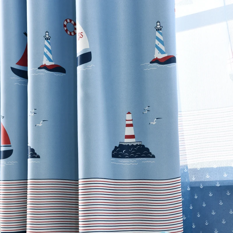 Шторы блэкаут голубые/розовые на заказ занавески для спальни мальчиков и девочек