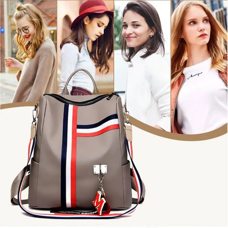 

Backpack New Women's Bag Fashion PU Ladies Backpack Student Leisure Bag Soft Leather Multifunctional Waterproof Messenger Bag