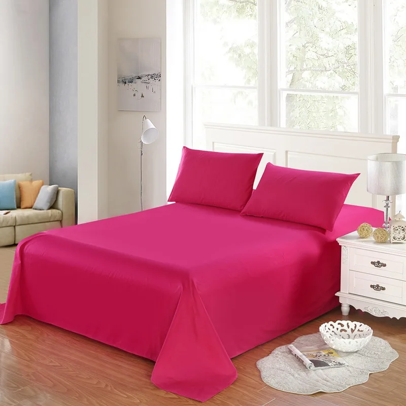 Однотонная простыня для школьников детское хлопковое покрывало наволочка