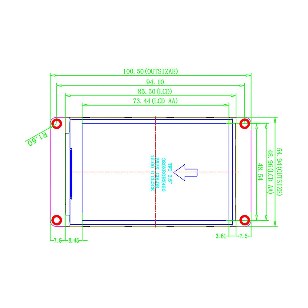 

Nextion NX4832T035 3,5 HMI - 480x320 3,5