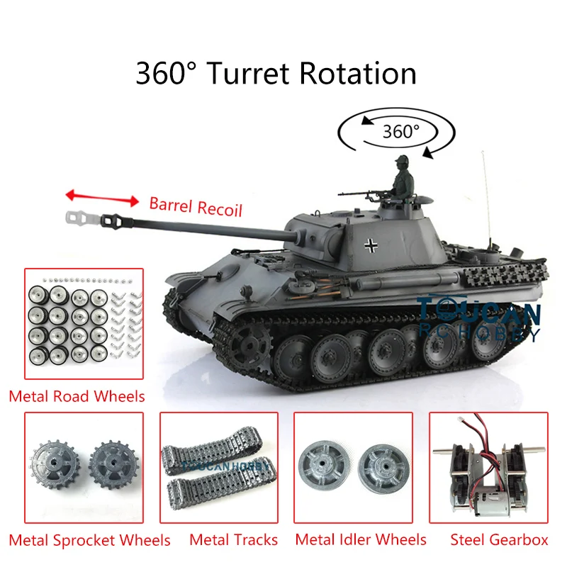 Heng Long 1/16 7 0 индивидуальные пантера G RTR RC Танк 3879 металлические треки колеса TH17491 |