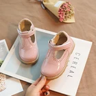 Новинка 2021, детская обувь для маленьких девочек, Туфли Мэри Джейн для принцесс, детские туфли из лакированной кожи в английском стиле, розовые туфли для детей