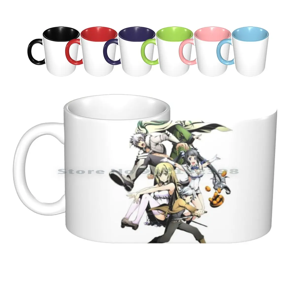 

Ni Deai Wo Motomeru No Wa Machigatteiru Darou Ka / Is It Wrong To Try To Pick Up Girls In A  Character Mashup Ceramic Mugs