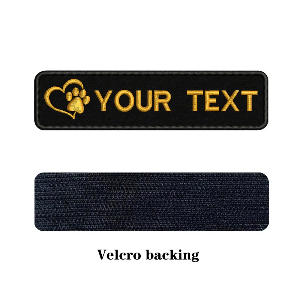 brown-Velcro Вышивка на заказ собака отпечаток имя заплатка с текстом 10 см* 2,5 см значок Утюг на или липучке Подложка для одежды брюки рюкзак шляпа - Цвет: brown-Velcro