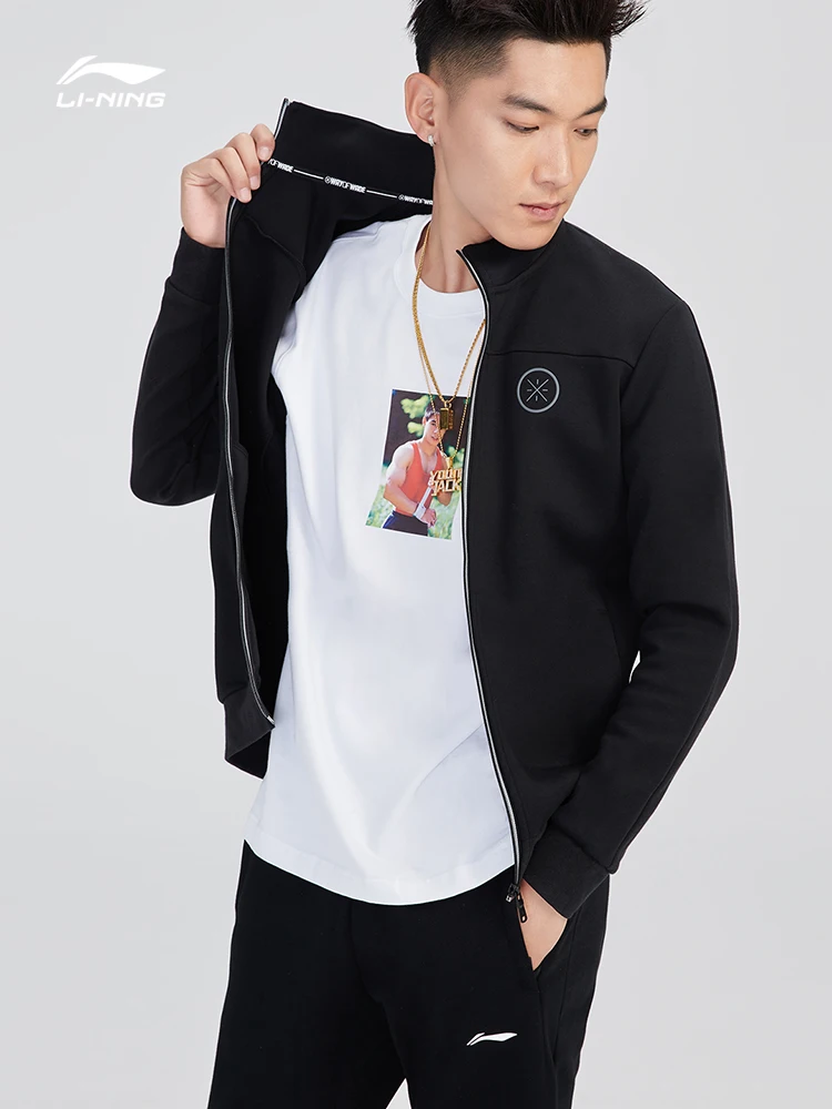 Li-Ning Wade Series Sweater Regular Fit 66% Polyester 34% Cotton Zipper Closure LiNing Sport Hoodie Tops AWDN905 COND18 |