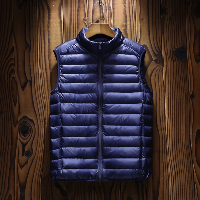 Autumn and winter men's Vest Ultralight Sleeveless light  tank tops classic style thin warm winter wear inside and outside coats