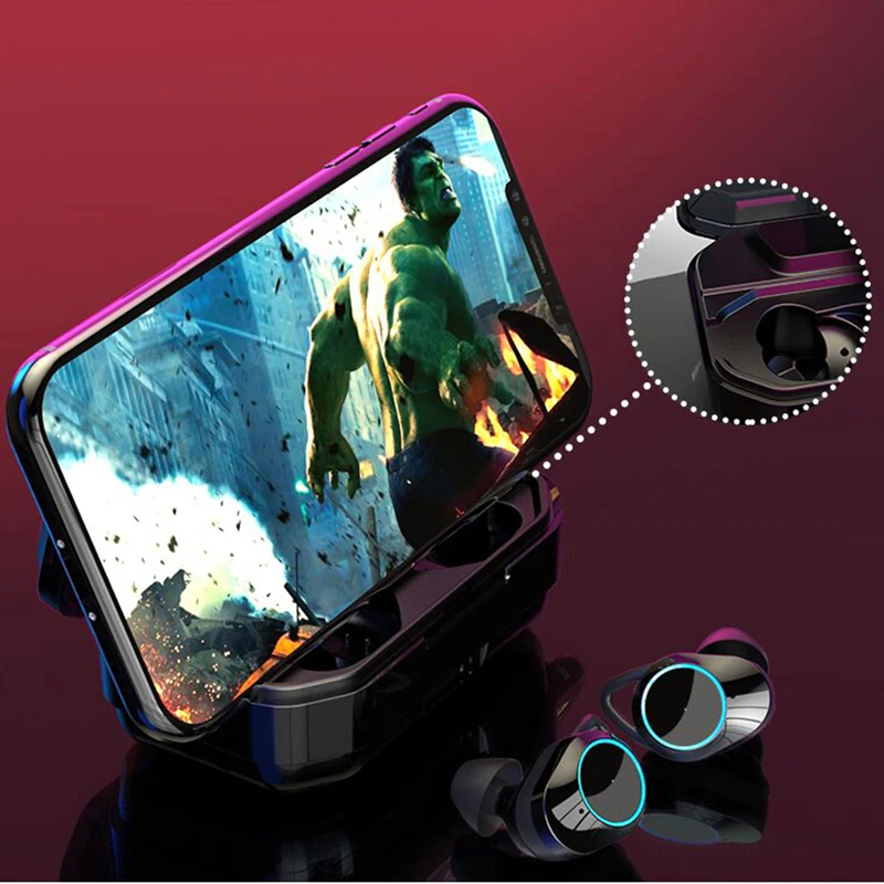 Kowkaka Bluetooth наушники True Беспроводной вкладыши TWS с 6D спортивные стерео игровая