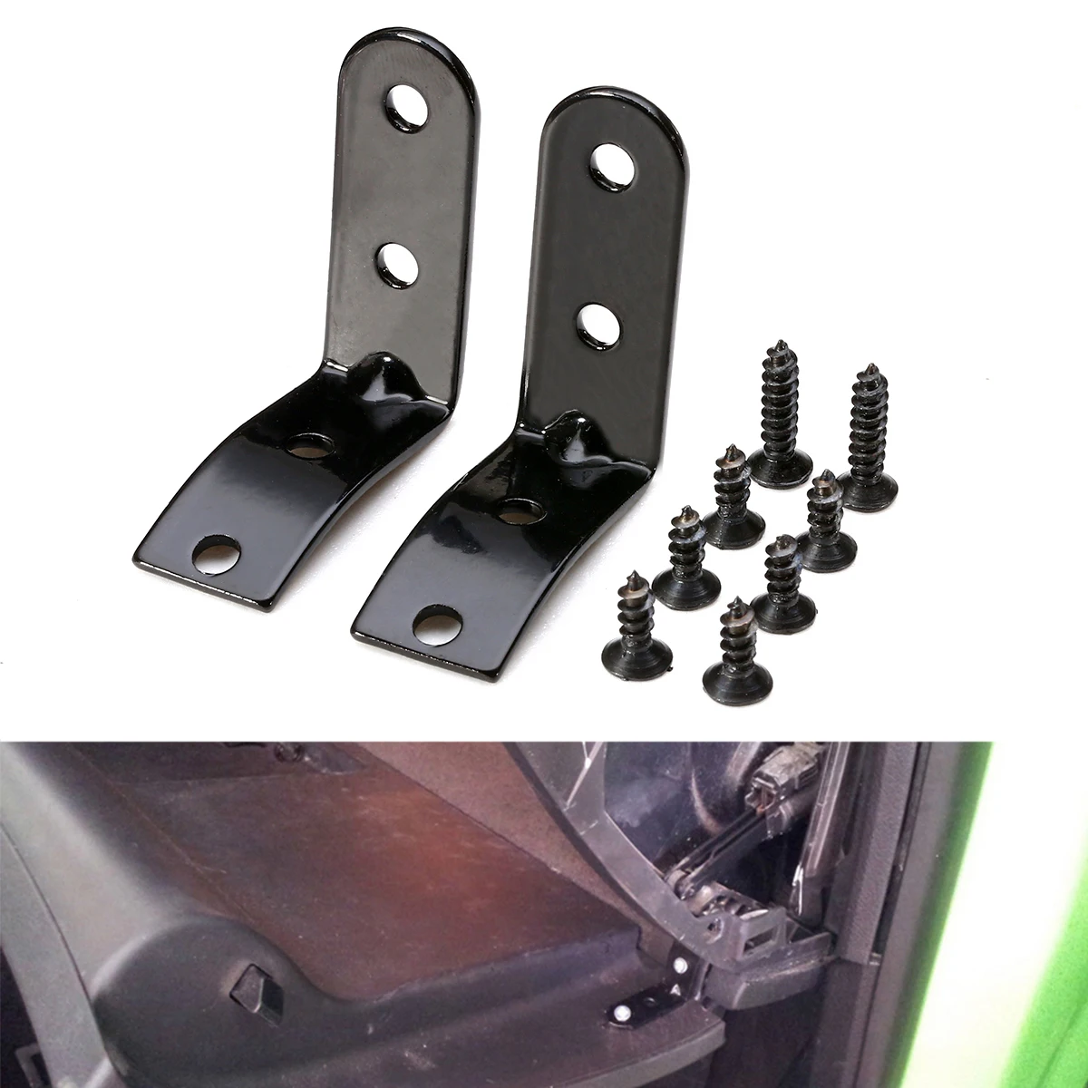 Mayitr 2 шт. шарнирные скобы + 8x винты высокого качества перчаточный ящик Крышка
