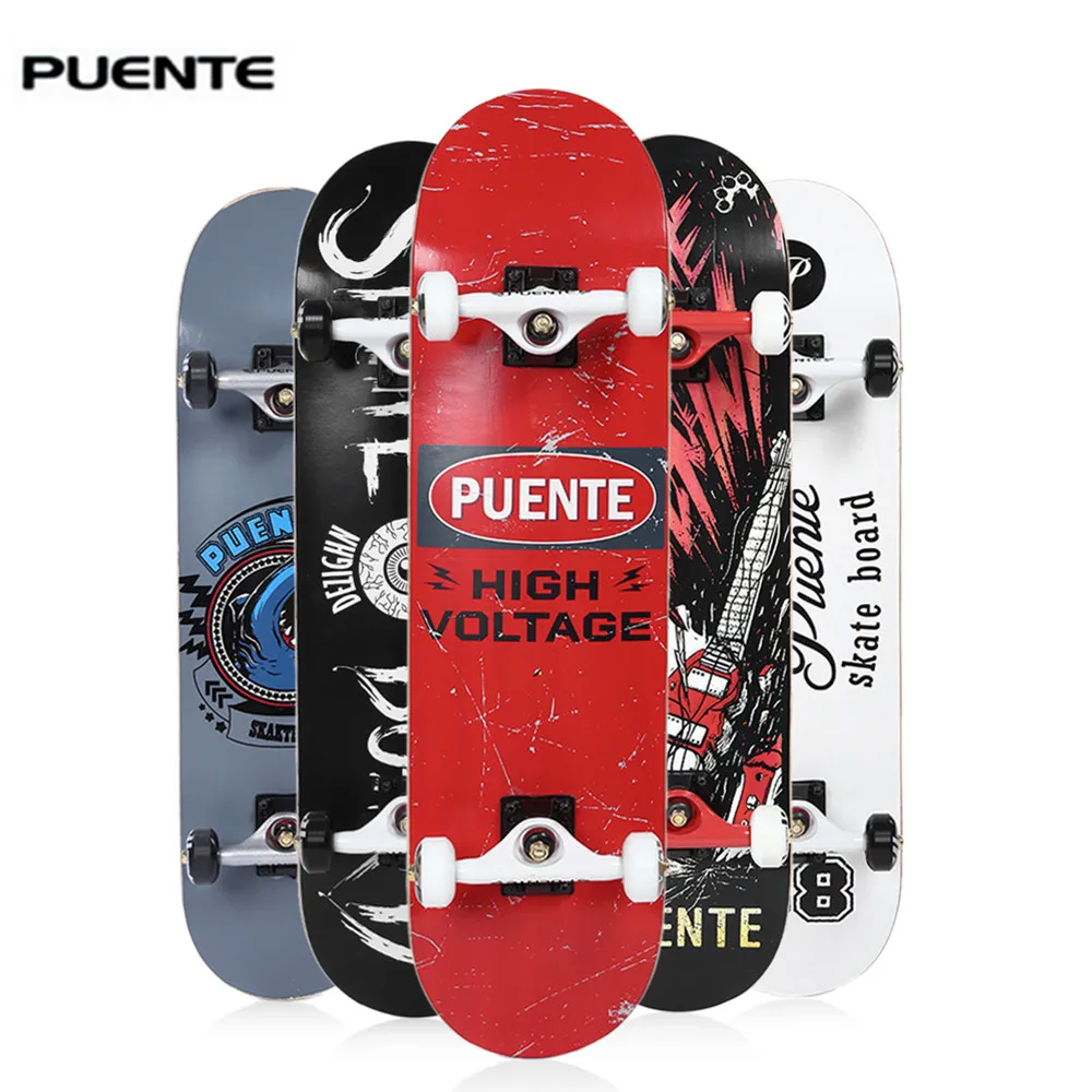 

Скейтборд для взрослых PUENTE 608 ABEC-9, четырехколесный скейтборд из клена, скейтборд для взрослых, длинный скейтборд из клена
