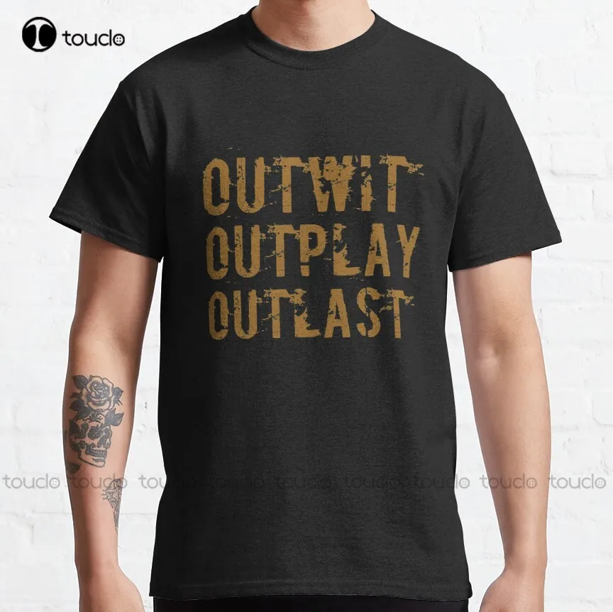 

Outwit Outplay Outlast Classic T-Shirt Black Button Up Shirt Women Custom Aldult Teen Unisex Digital Printing Tee Shirt Xs-5Xl