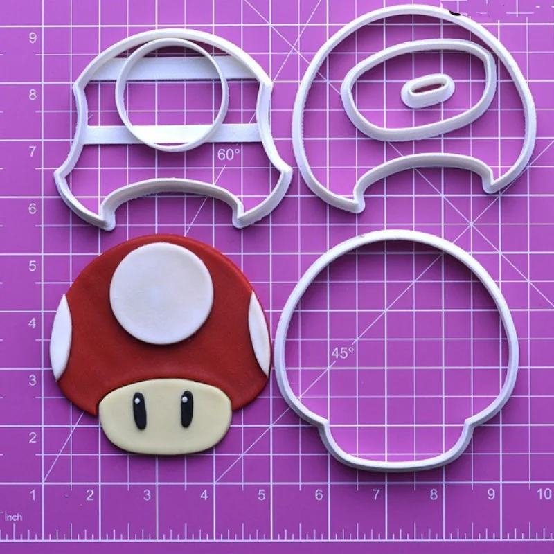 Пластиковая коробка для игры в Марио с 3D рисунком набор вырезания печенья виде