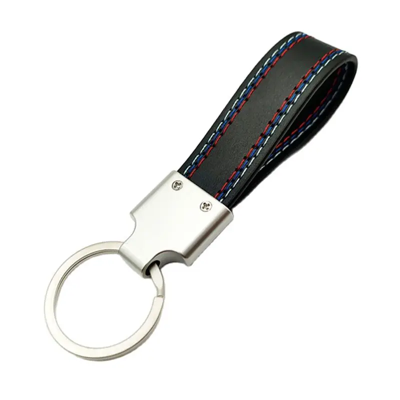 1 шт. высококачественный мужской и женский металлический кожаный брелок с