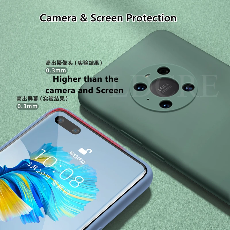 For Huawei Mate 40 Pro Case Liquid Silicone Rubber Shockproof Soft Anti-slip Soft Case For Huawei Mate 40 Pro Plus Mate 40 P40