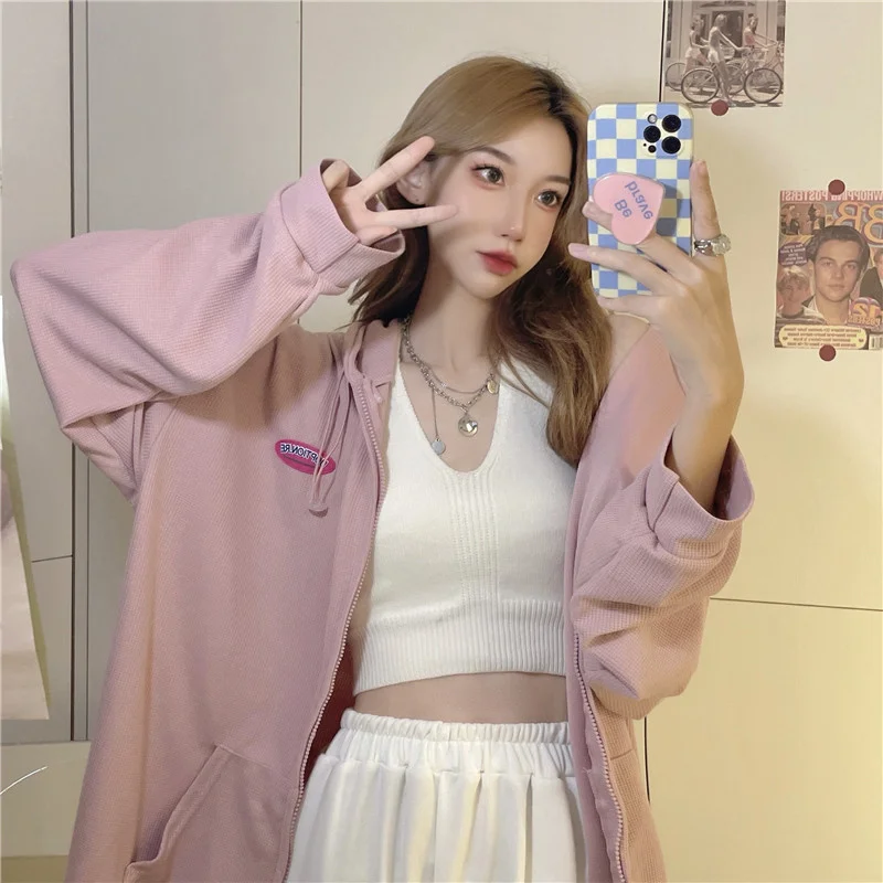 Модный свитер хип-хоп Женская демисезонная свободная стильная тонкая шикарная