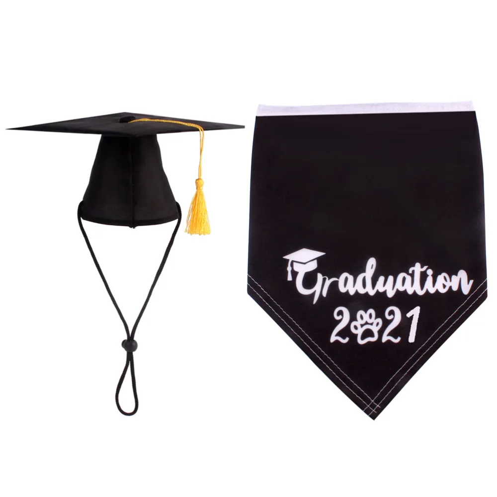 2 шт. шикарный шейный платок для собак Кепка докторской школы украшение