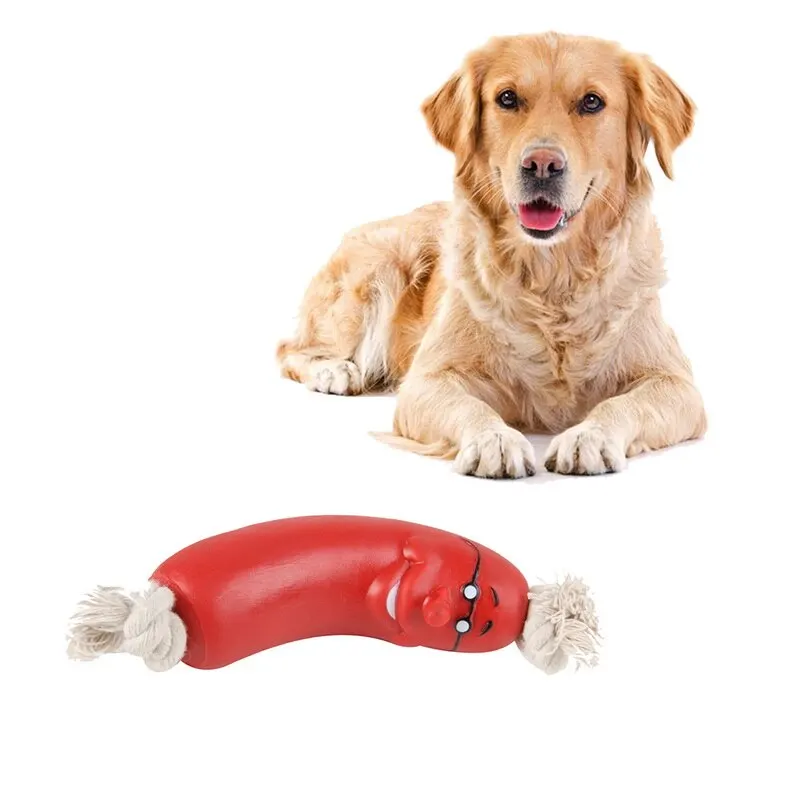 Забавные игрушки для собак колбаса пищащие домашних животных здоровые латексные