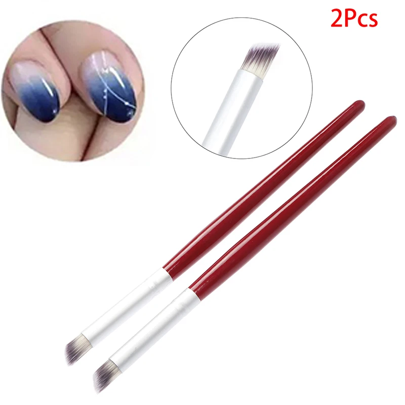 

2PC/set Nail Brush Set Nail Art Brush UV Gel Drawing Painting Manicure Pigment Gradient Pen Nail Supplies for Professionals