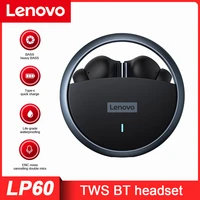 lenovo lp60 tws gaming earphones wireless bluetooth headphones hifi low latency headset noise reduction in ear earbuds with mic