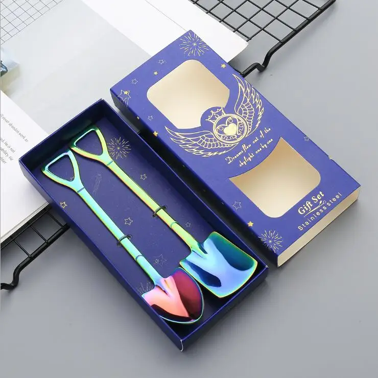 

2pcs/set Dinnerware Set Stainless Steel Tableware Set Knife Fork Spoon Flatware Set Safe Cutlery with Gift Box Table Decor Gift