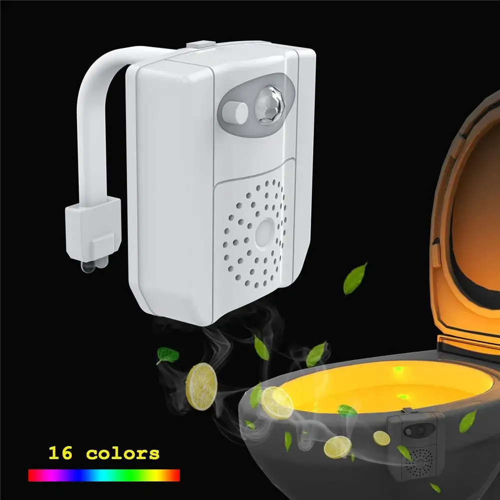 

Smart Bathroom Toilet Nightlight LED Body Motion Activated On/Off Seat Sensor Lamp 16 Color PIR luces led decoracion lighting