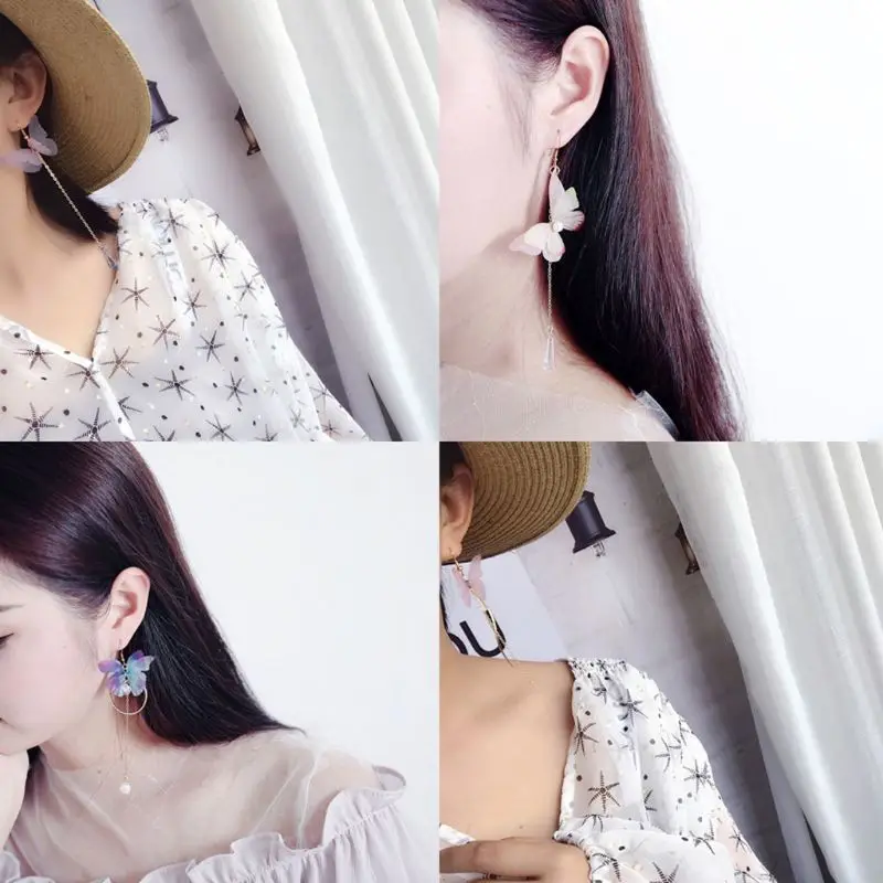 Большая упаковка красивые серьги в виде стрекозы бабочек крыльев цикады