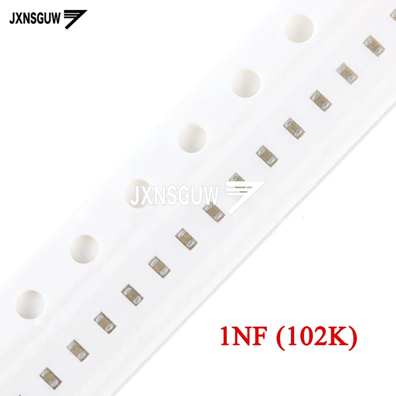 

Конденсаторы микросхем 100 0402 50 в 1 нФ 10% K, 102 шт.