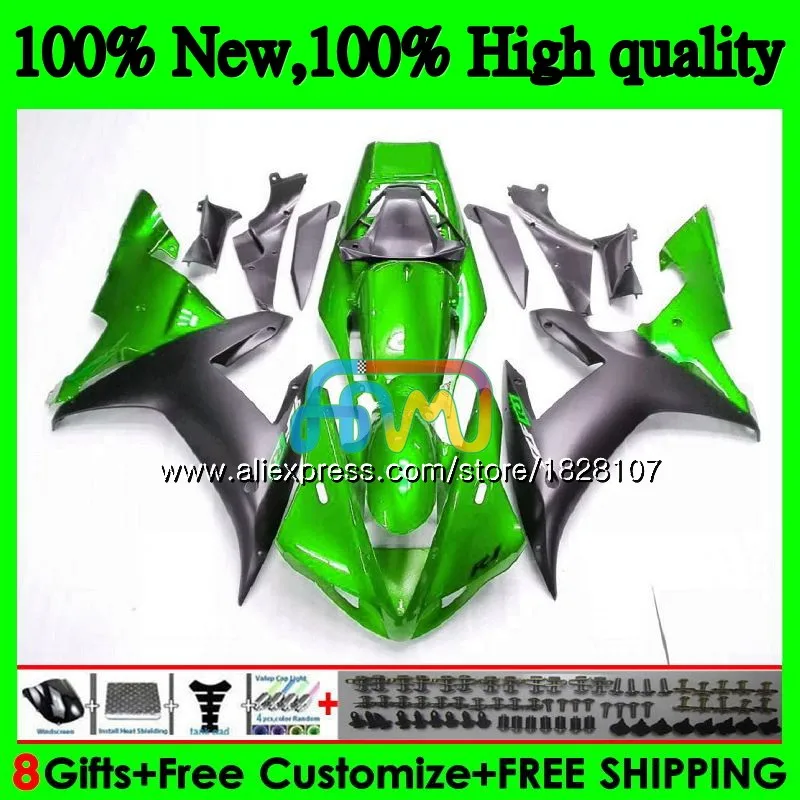 

Green black Body For YAMAHA YZF R 1 YZF 1000 YZF-1000 YZFR1 02 03 Kit 122BS.65 YZF R1 1000CC YZF1000 YZF-R1 2002 2003 Fairings