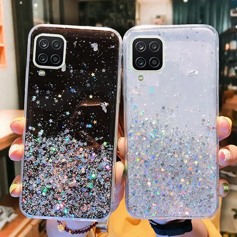 

Luxury Bling Glitter Soft Phone Case For Samsung Galaxy A12 A 12 125F 125 Back Cover For Samsung A125F A125 SM-A125F Silicone