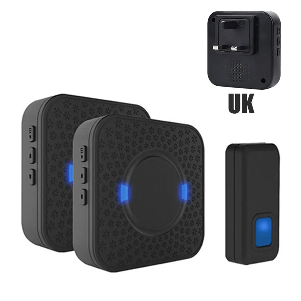 

Беспроводной дверной звонок на большие расстояния, водонепроницаемый, 55 мелодий, регулировка громкости для дома, VH99, 300 м