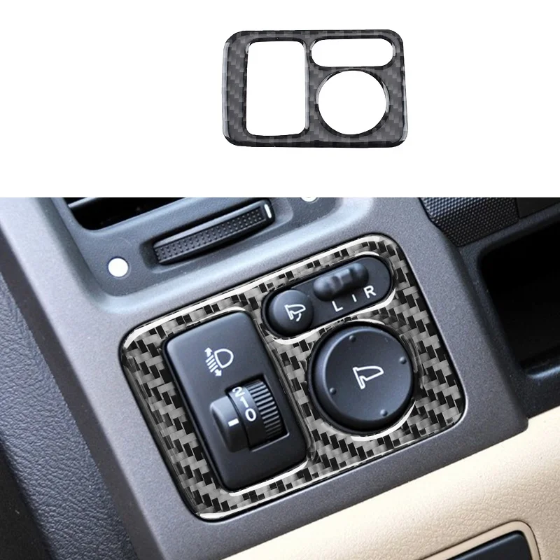 

Carbon Fiber Rearview Mirror Adjustment Switch Frame Cover Trim Sticker Fit For Honda CRV 2007-2011 Car Accessories