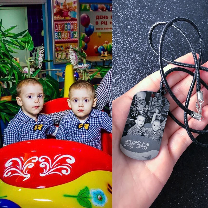 Кулон из нержавеющей стали на заказ индивидуальное ожерелье 5 цветов фото с