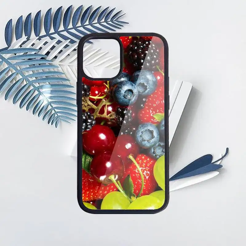 

fruit Strawberry vegetables lemon blueberry Phone Case PC for iPhone 11 12 pro XS MAX 8 7 6 6S Plus X 5S SE 2020 XR