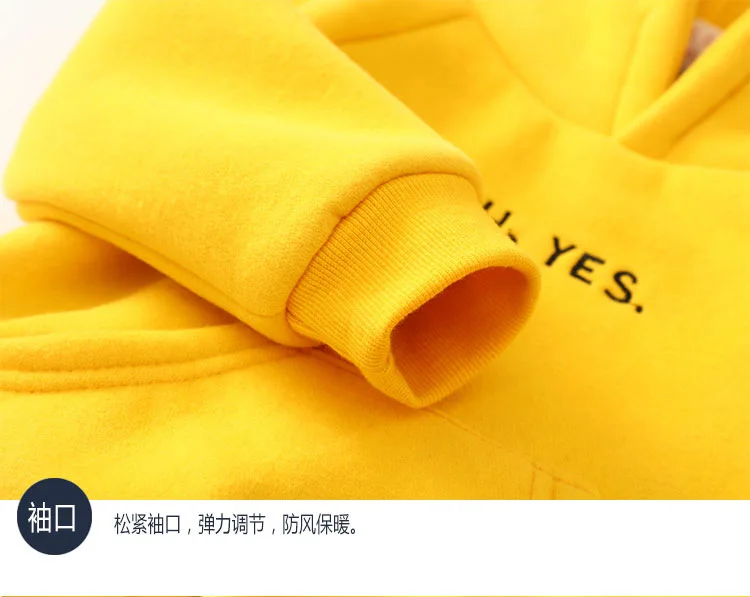 sweatshirt For Girls Children's Hoodies For Boys Red/Yellow/Green Pullover Thick Girls/Boys Sweater Kids Clothes DC125