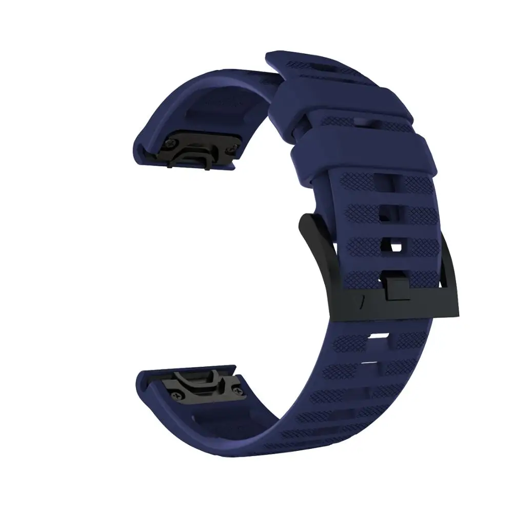 Midnight blue 22 мм ремешок для часов Garmin Fenix 6& 6 Pro/5 Plus/Forerunner 945 935 S60 быстросъемный спортивный силиконовый ремешок для часов браслет - Цвет ремешка: Midnight blue