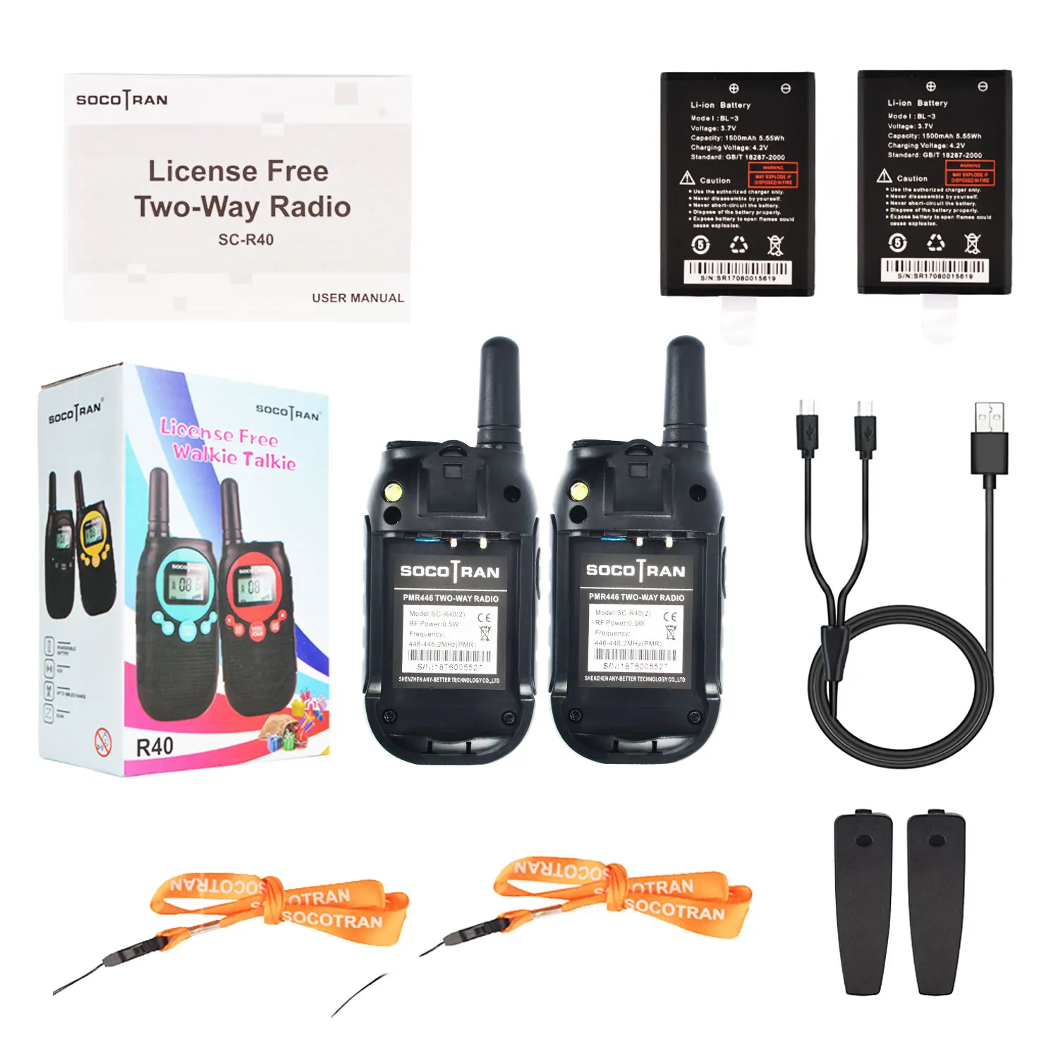 SOCOTRAN SC R40 детская рация FRS/GMRS без лицензии двусторонняя радиосвязь 0 5 Вт 22CH VOX с