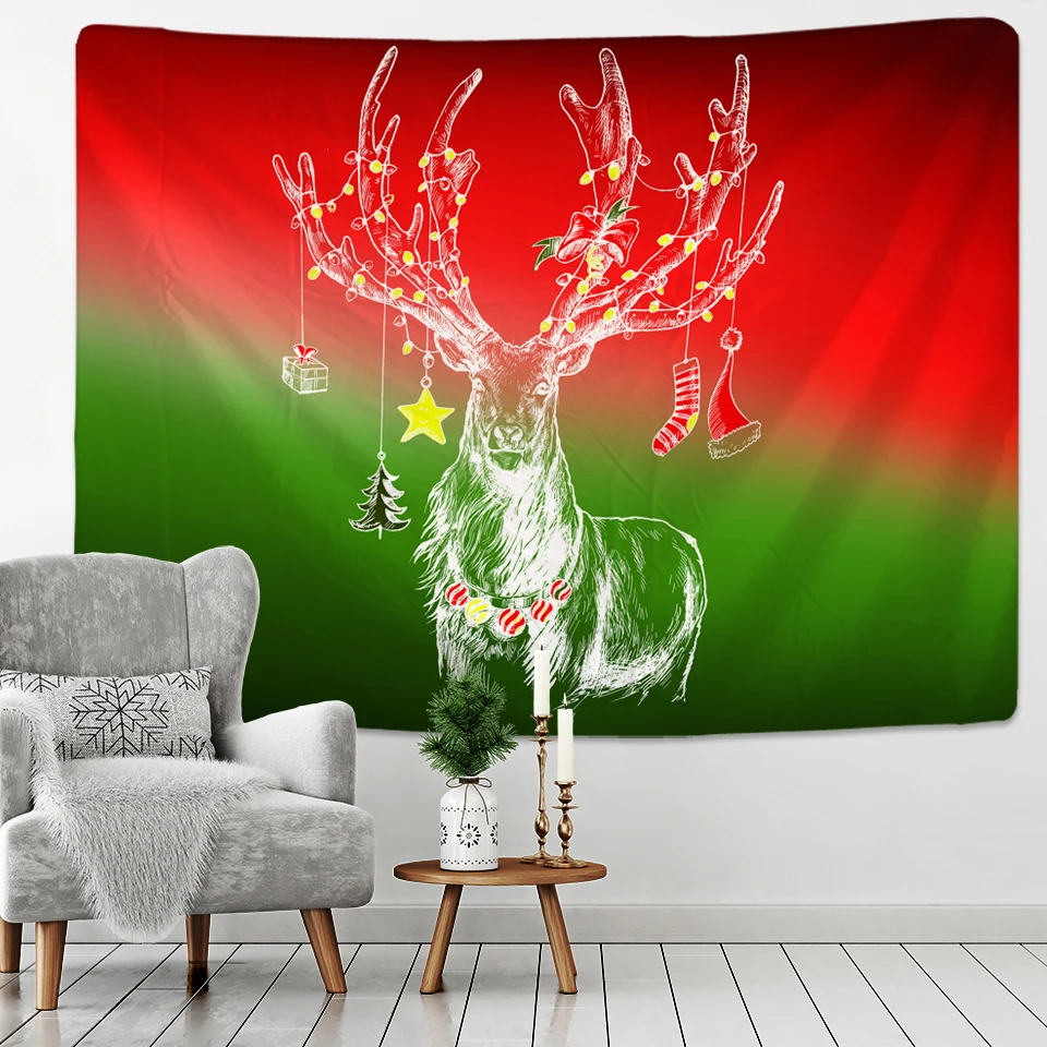 Счастливый Рождество фантазия гобелен со сценой для домашнего декора