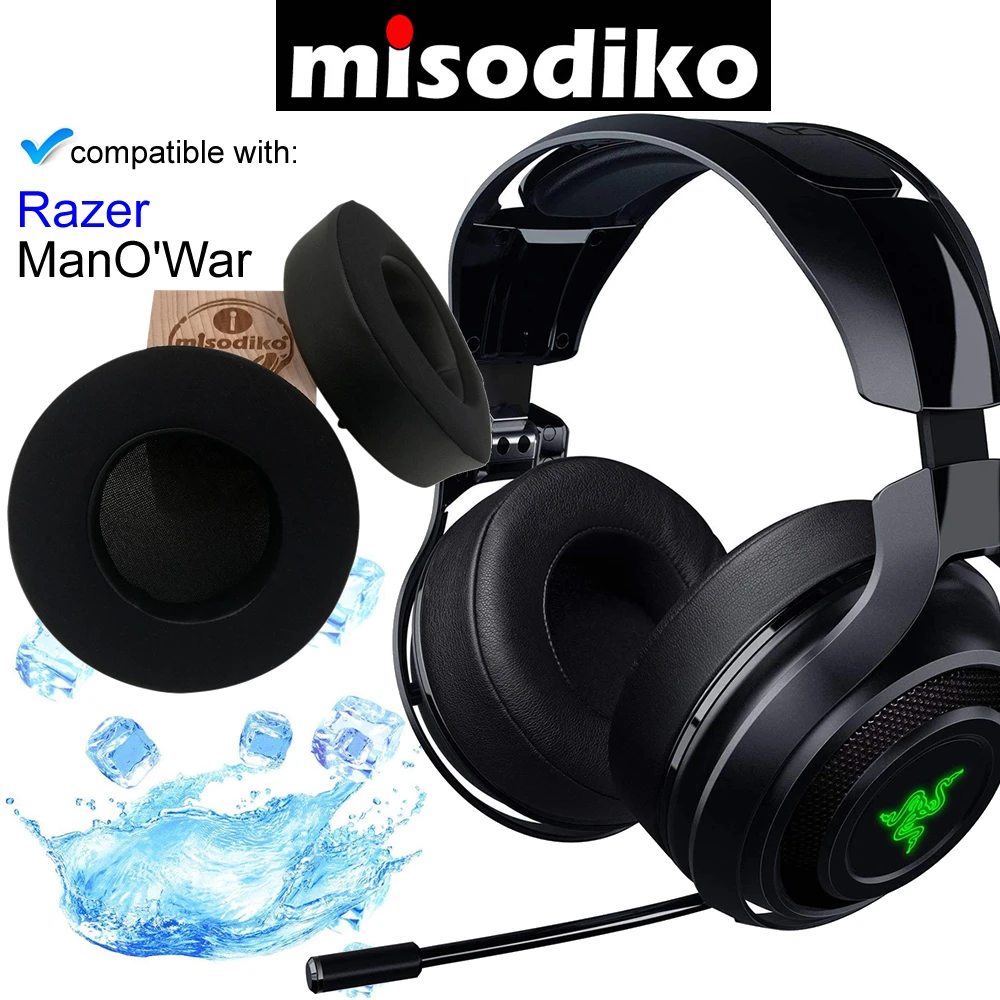Misodiko Сменные [Улучшенный охлаждающий гель] овальные амбушюры для Razer ManO'War 7 1