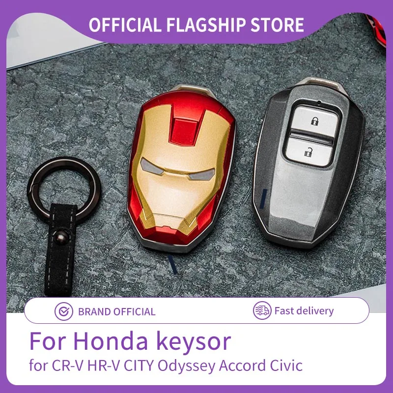 

Для HONDA Key Iron Man модифицированный автомобильный чехол для ключей для женской модели, городская Одиссея, Accord Civic, чехол для ключей, брелок из АБ...