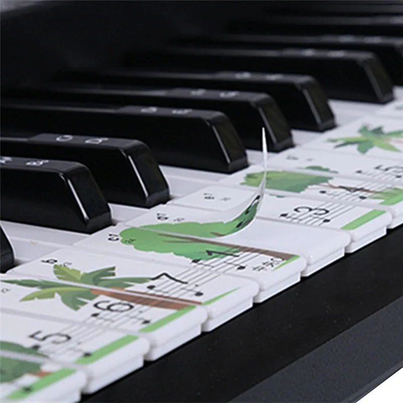 37/49/54/61/88 Key Transparent Piano Sticker Keyboard Removable Electronic Beginners | Спорт и развлечения