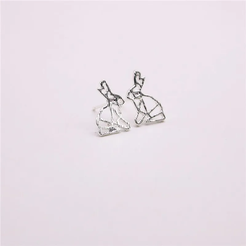 Fashion Animal Rabbit Stud Earrings Classic Brushed Surface Hollow out Design For Women | Украшения и аксессуары