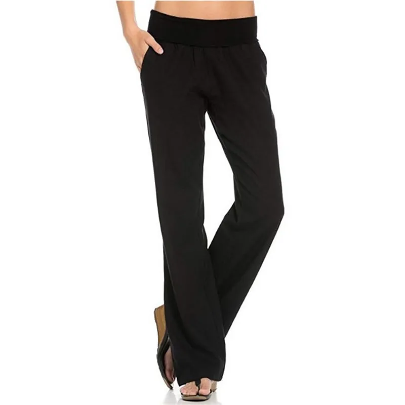 

Women's Elastic Waist Linen Wide Leg Pants Loose Casual Summer Thin Trousers pantalones mujer spodnie damskie
